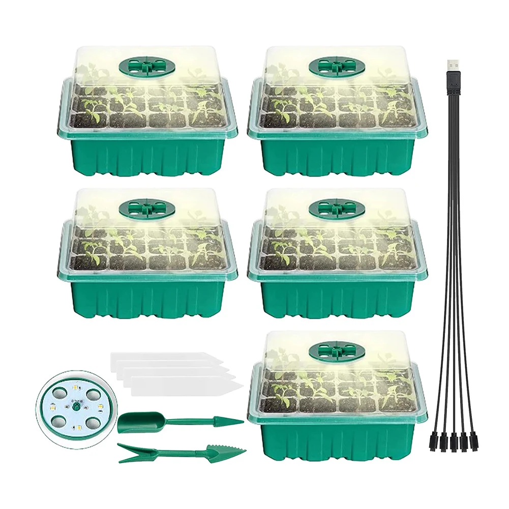 NEW Full Spectrum LED Grow Light Seedling Tray Plant Seed Starter Trays, Greenhouse Growing Trays with Holes 12 Cell Per Tray
NEW Full Spectrum LED Grow Light Seedling Tray Plant Seed Starter Trays, Greenhouse Growing Trays with Holes 12 Cell Per Tray