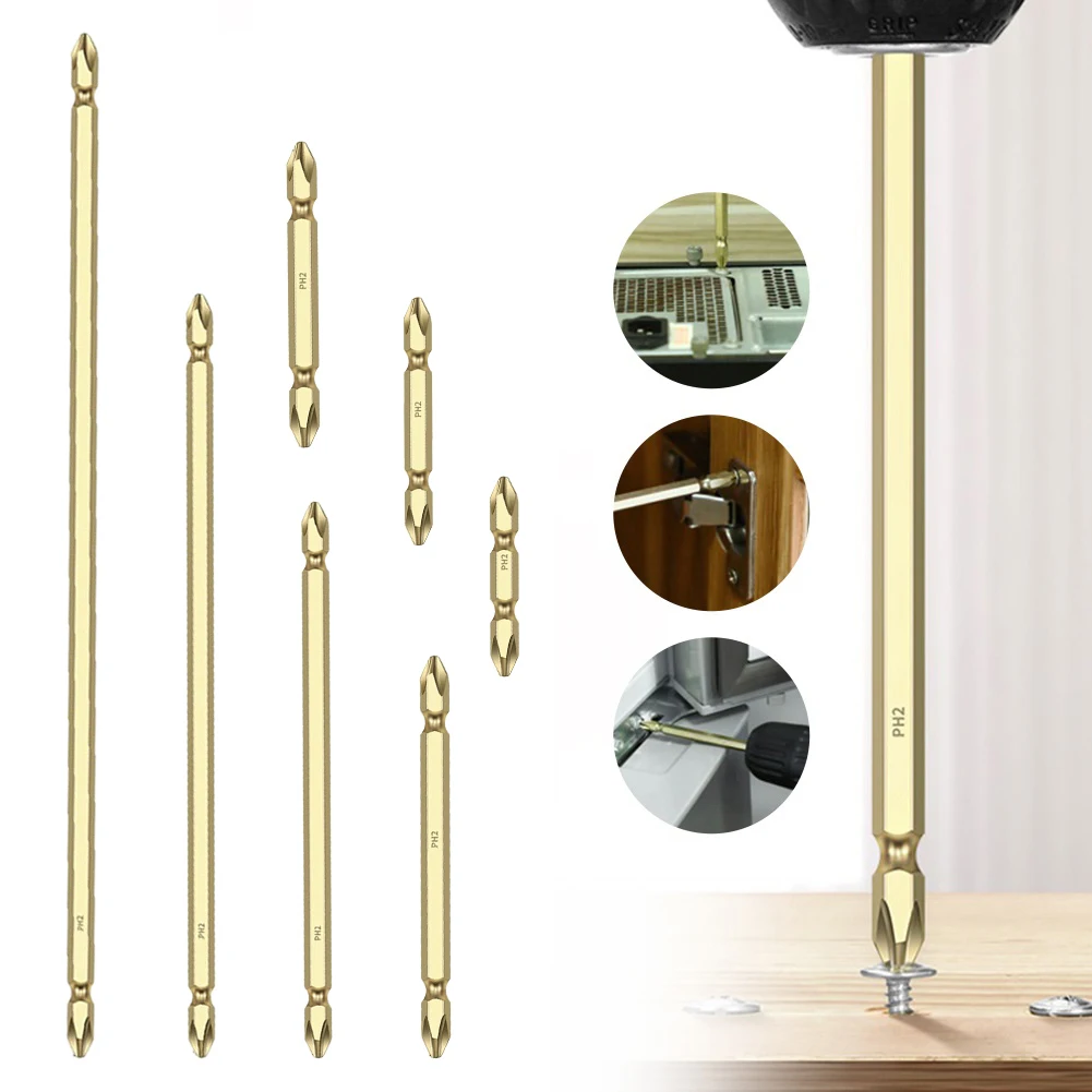 Double Head PH2 Cross Screwdriver Bit Magnetic Electric Screwdriver Bit Manual Household Tools 50-250mm
Double Head PH2 Cross Screwdriver Bit Magnetic Electric Screwdriver Bit Manual Household Tools 50-250mm