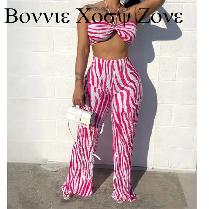 Summer Sexy Beach Style Two Piece Set Women Fashion Pleated Stripe Print Strapless Tops Wide Leg Pants Two Piece Set Women
Summer Sexy Beach Style Two Piece Set Women Fashion Pleated Stripe Print Strapless Tops Wide Leg Pants Two Piece Set Women