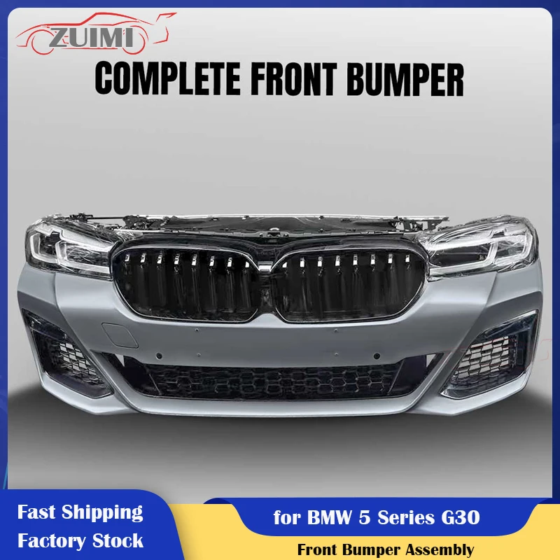 

G30 Pre-owned Front Bumper Assembly Complete Set Body Kits PP Material Bumpers for BMW 5 Series G30