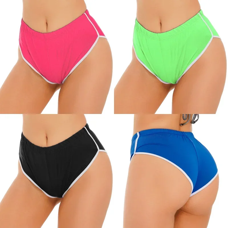 

Summer Sports Gym Workout Running Slimming Fitness Wear Dolphin Shorts Mid-waist White Edge Yoga Shorts shorts women