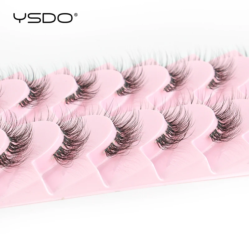 5/10 pairs Eyelashes 3D Natural False Lashes Fluffy Soft Short Strip Lashes Wispy Natural Eyelash Extension Makeup Tools 16 S5e0cb29d74a349da9c44dffdf2dbd681n