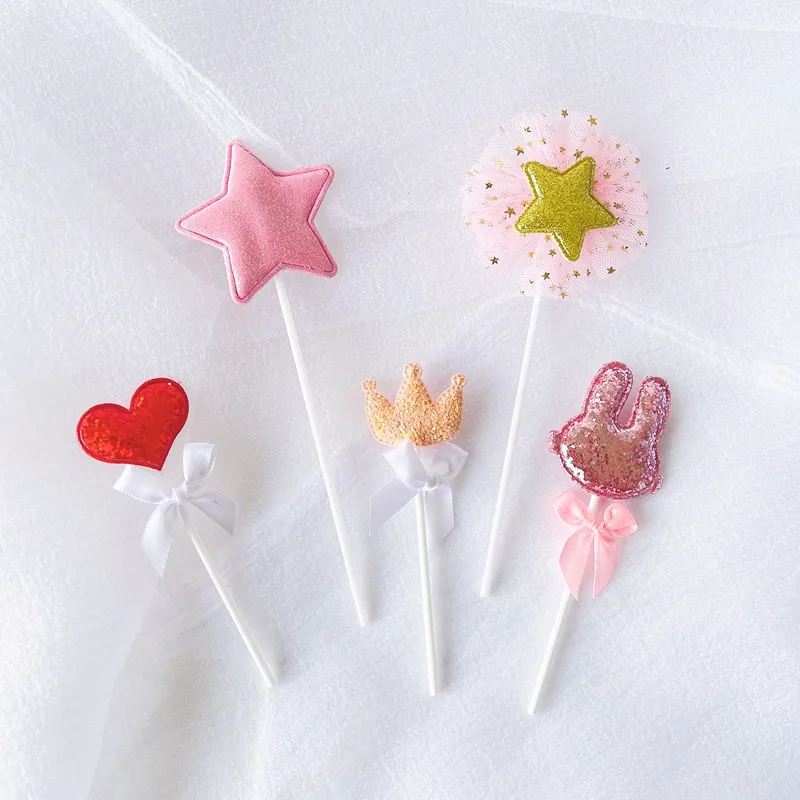 5pcs Colorful Cake Topper Crown Star Heart Happy Birthday Party Cake Decor Supplies Baby Shower Decoration Wedding Party
5pcs Colorful Cake Topper Crown Star Heart Happy Birthday Party Cake Decor Supplies Baby Shower Decoration Wedding Party