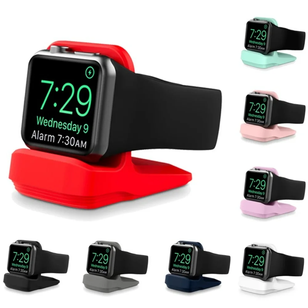 Silicone Charging Stand For Apple Watch 45mm 41mm 44mm 40mm 42mm38mm Watch Holder Charging Seat for iWatch Series 8 7 6 5 4 3 SE
Silicone Charging Stand For Apple Watch 45mm 41mm 44mm 40mm 42mm38mm Watch Holder Charging Seat for iWatch Series 8 7 6 5 4 3 SE