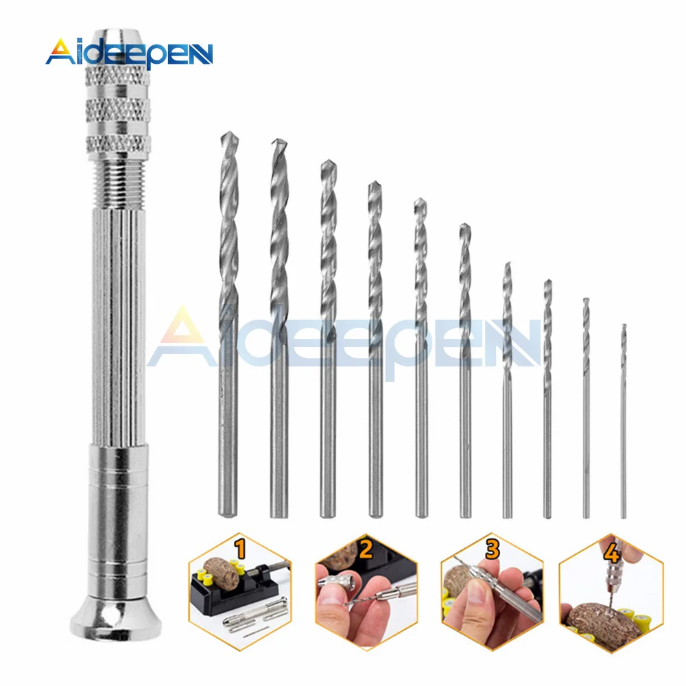 11pcs 51pcs Mini Micro Aluminum Hand Drill With Keyless Chuck HSS Twist Drill Bit Woodworking Drilling Rotary Tools Hand Drill
11pcs 51pcs Mini Micro Aluminum Hand Drill With Keyless Chuck HSS Twist Drill Bit Woodworking Drilling Rotary Tools Hand Drill