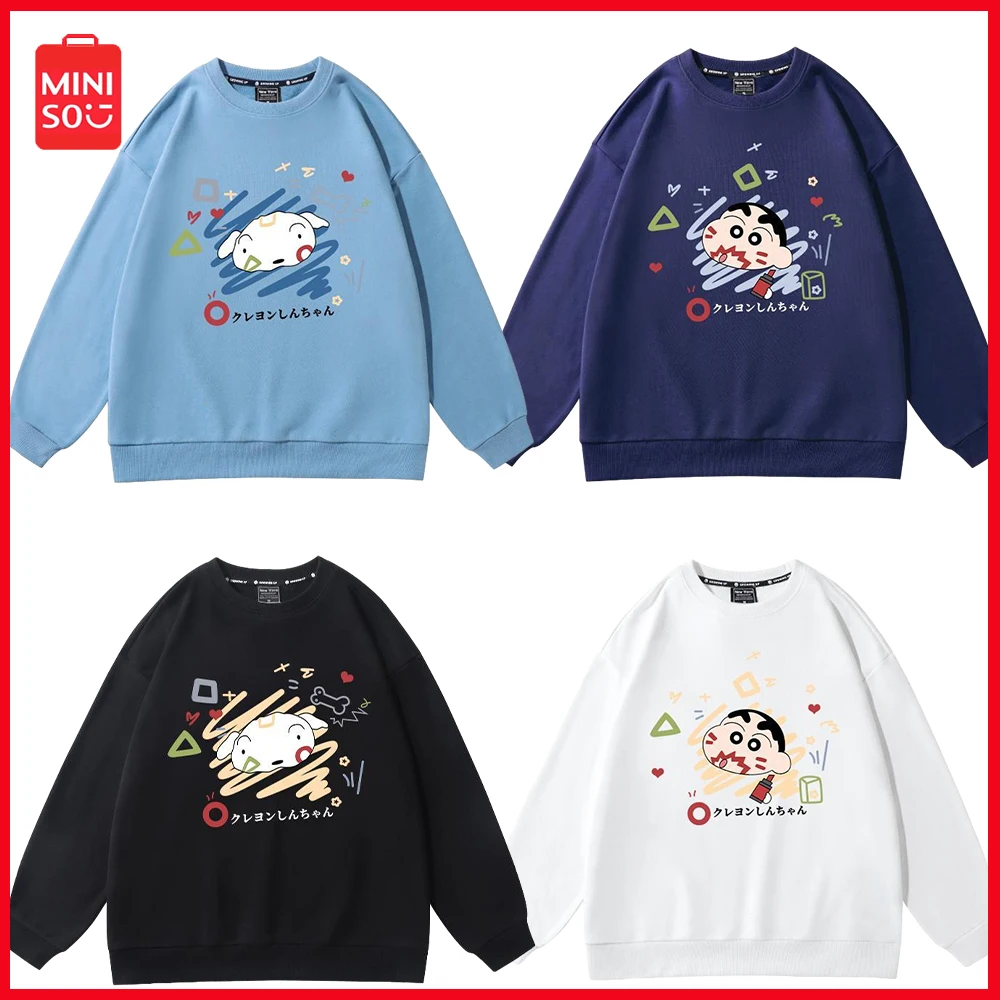2023 New Miniso Crayon Shin Chan Cartoon Anime Couple Round Neck Long Sleeve Pullover Autumn/winter Plush Versatile Casual Wear
2023 New Miniso Crayon Shin Chan Cartoon Anime Couple Round Neck Long Sleeve Pullover Autumn/winter Plush Versatile Casual Wear