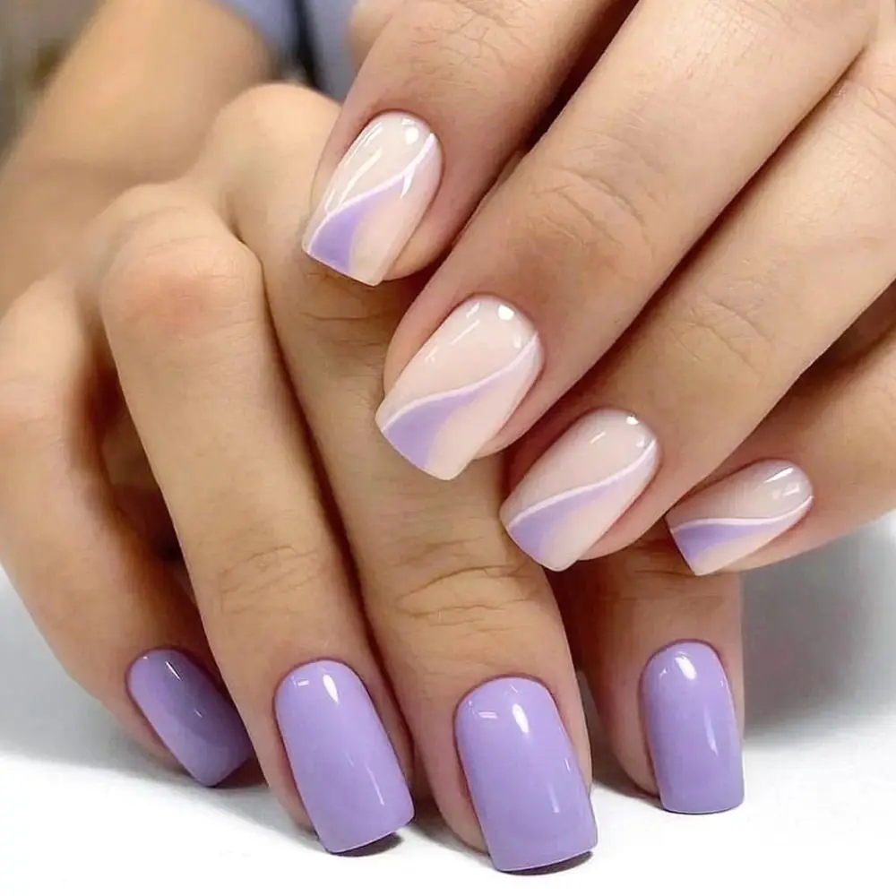 24Pcs Summer Colorful Small Square Head False Nails Geometric Lines Blue Pink French False Nails Full Cover Press On Nail Tips
24Pcs Summer Colorful Small Square Head False Nails Geometric Lines Blue Pink French False Nails Full Cover Press On Nail Tips