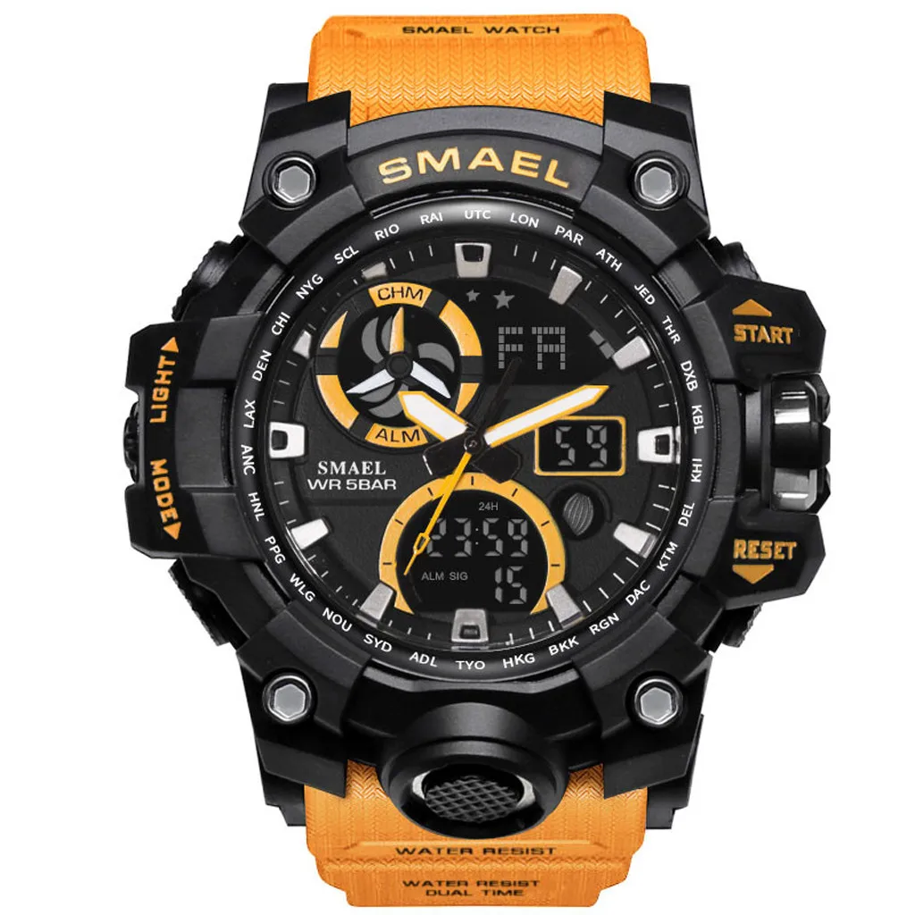 

Мужские многофункциональные водонепроницаемые спортивные часы, высококачественные модные цифровые электронные часы со светодиодной подсветкой