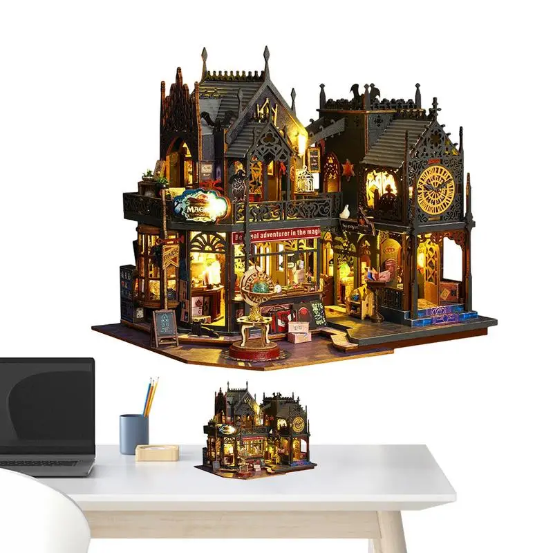 DIY House Kit Wooden 3D Puzzle Miniature House With Furniture DIY Craft Kits Tiny House Model Bookshelf Decor For Living Room
DIY House Kit Wooden 3D Puzzle Miniature House With Furniture DIY Craft Kits Tiny House Model Bookshelf Decor For Living Room