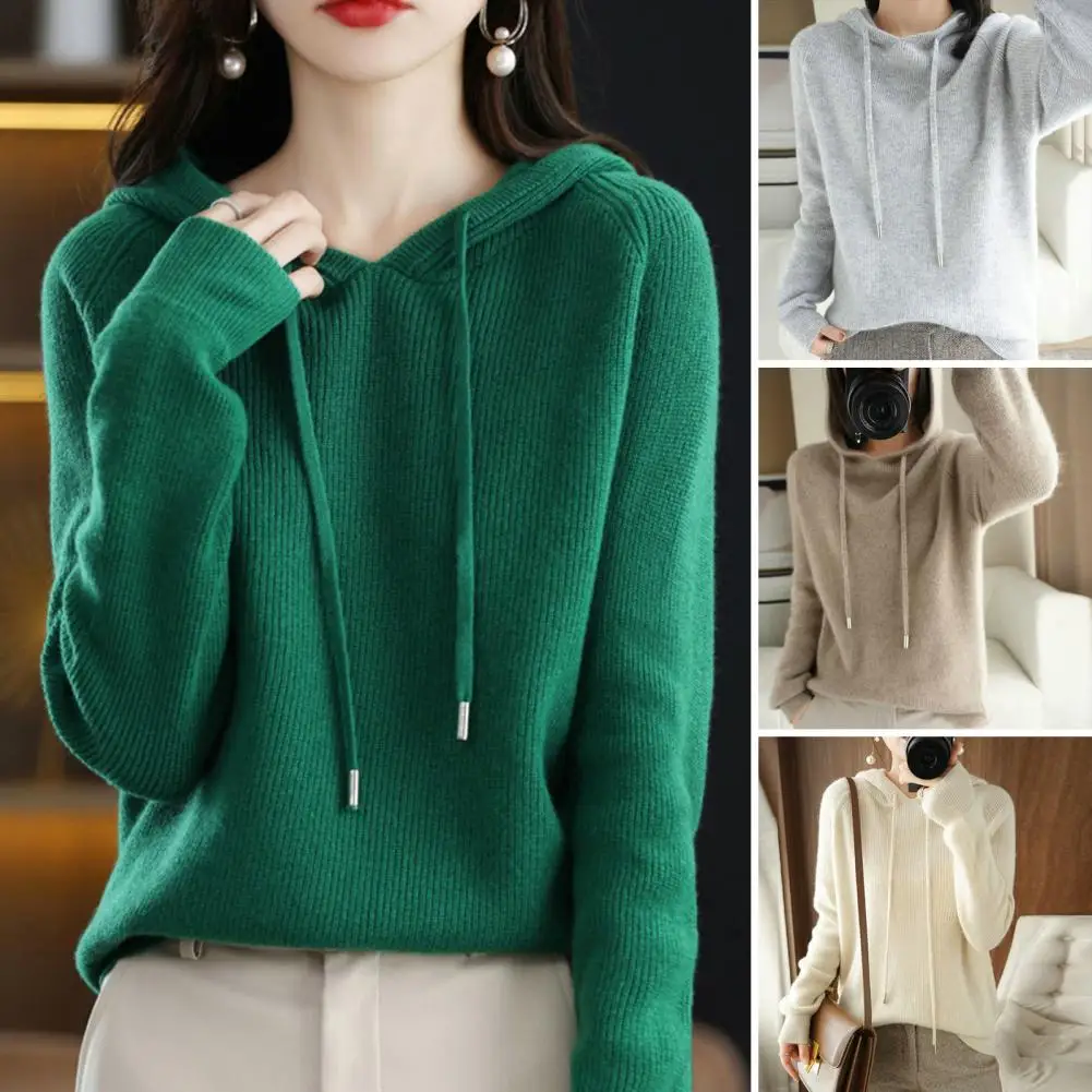 Warm Women Hoodie Cozy Knit Sweatshirt Blouse Women's Casual Loose Fit Hoodie with Drawstring Soft Warmth for Fall Winter Long
Warm Women Hoodie Cozy Knit Sweatshirt Blouse Women's Casual Loose Fit Hoodie with Drawstring Soft Warmth for Fall Winter Long