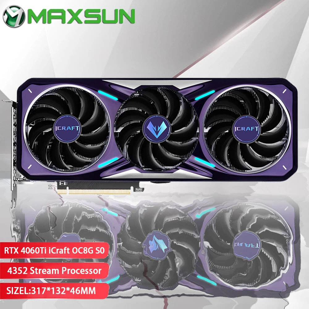 MAXSUN RTX 4060 iCraft OC8G Graphics Card GDDR6 GPU 128bit PCI Express 4.0 x8 NVIDIA Gaming Video Card placa de video
MAXSUN RTX 4060 iCraft OC8G Graphics Card GDDR6 GPU 128bit PCI Express 4.0 x8 NVIDIA Gaming Video Card placa de video
