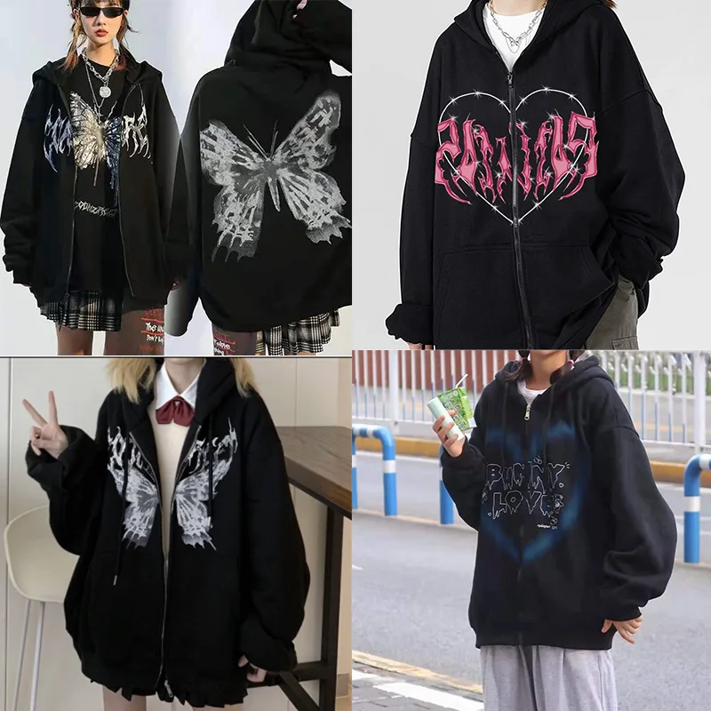 Y2k Hoodies Women Graffiti Goth Punk Harajuku Outwear Casual Zip Up Streetwear Hip Hop Streetwear Jacket Casual Zip Up Graffiti
Y2k Hoodies Women Graffiti Goth Punk Harajuku Outwear Casual Zip Up Streetwear Hip Hop Streetwear Jacket Casual Zip Up Graffiti