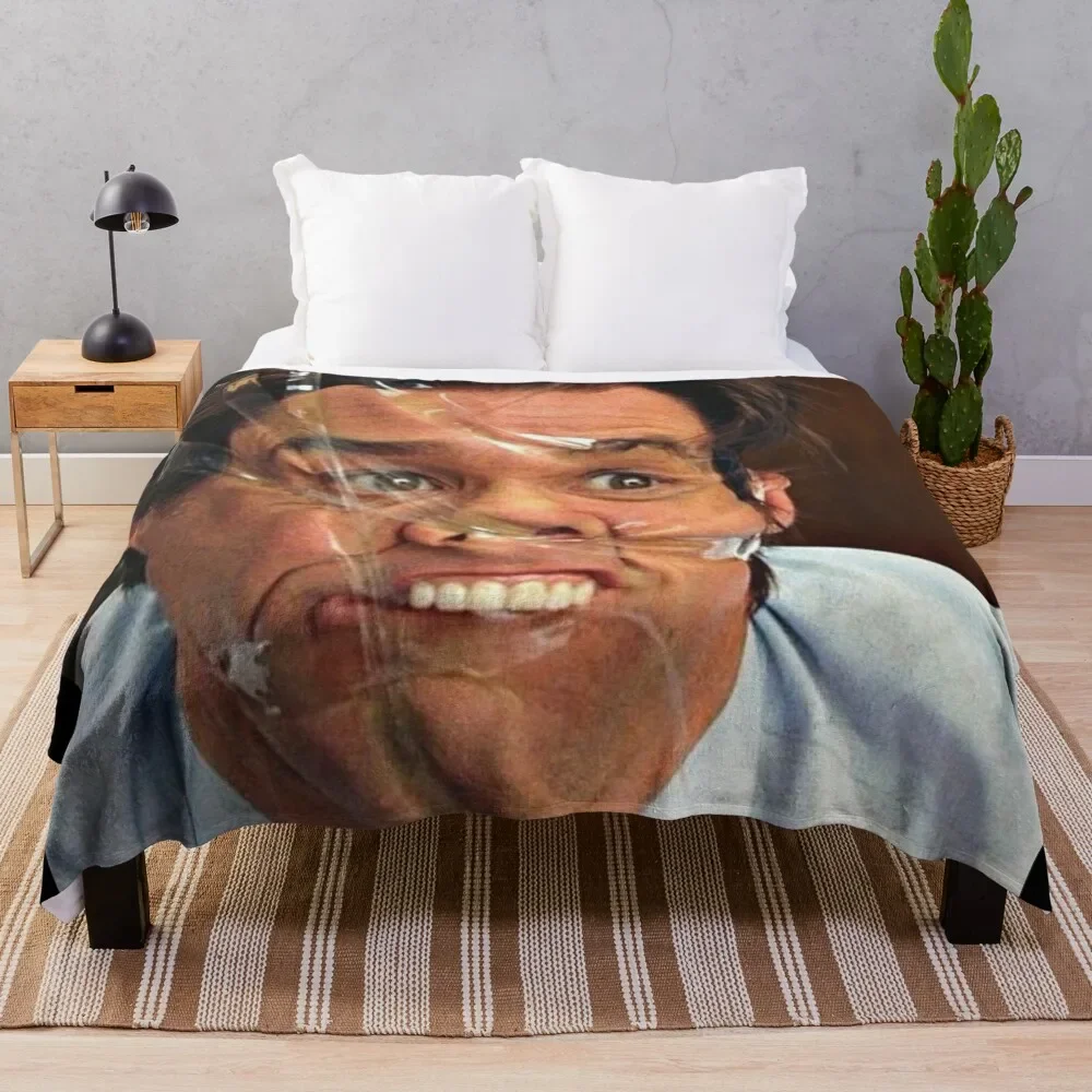 

jim carrey meme Throw Blanket Blankets Sofas Of Decoration Winter beds Soft Plush Plaid Blankets