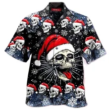 2022 New Arrival Men's Shirts Men Hawaiian Camicias Casual One Button Shirts Christmas Skull Printed Short-sleeve Blouses Tops
2022 New Arrival Men's Shirts Men Hawaiian Camicias Casual One Button Shirts Christmas Skull Printed Short-sleeve Blouses Tops