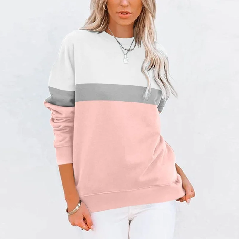 Women's Pullover Casual Sweatshirts Long Sleeves O-Neck Femme Pullover Spliced Streetwear Female Hoodie Winter Autumn Clothes
Women's Pullover Casual Sweatshirts Long Sleeves O-Neck Femme Pullover Spliced Streetwear Female Hoodie Winter Autumn Clothes