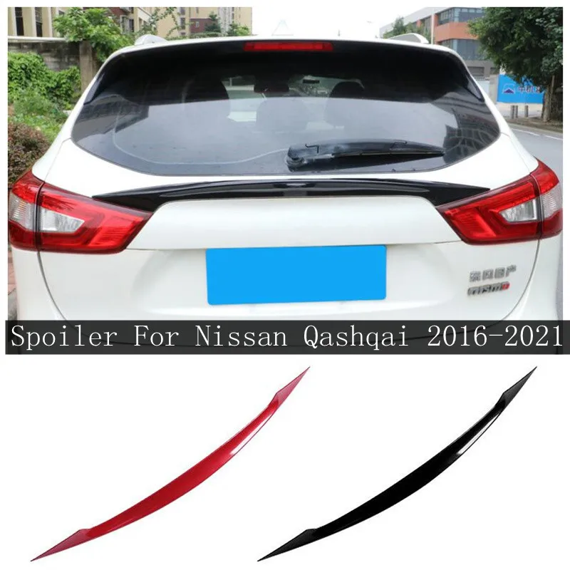 

high quality ABS paint & Carbon Fiber Rear Trunk Lip Spoiler Splitters Wing For Nissan Qashqai 2016-2022