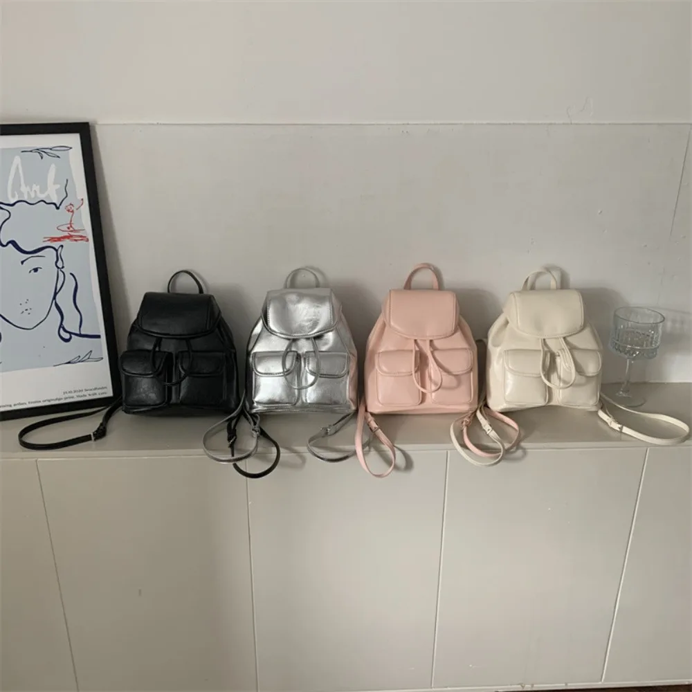 South Korea Vegan PU Leather Backpacks Women Simple Fashion Large Capacity Backpack Student Girls Vintage Versatile School Bag
South Korea Vegan PU Leather Backpacks Women Simple Fashion Large Capacity Backpack Student Girls Vintage Versatile School Bag