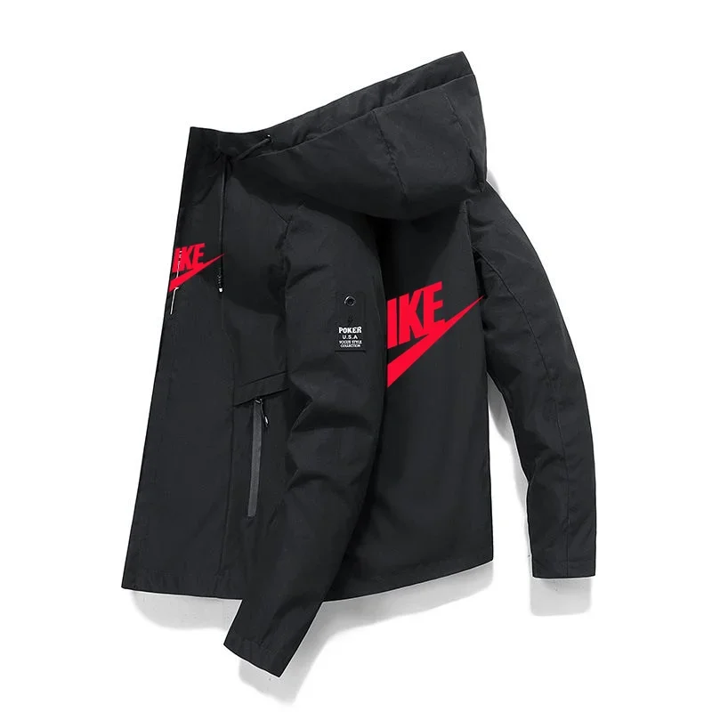 New men's solid color printed logo, men's casual and versatile outerwear, trendy street popular jacket
New men's solid color printed logo, men's casual and versatile outerwear, trendy street popular jacket