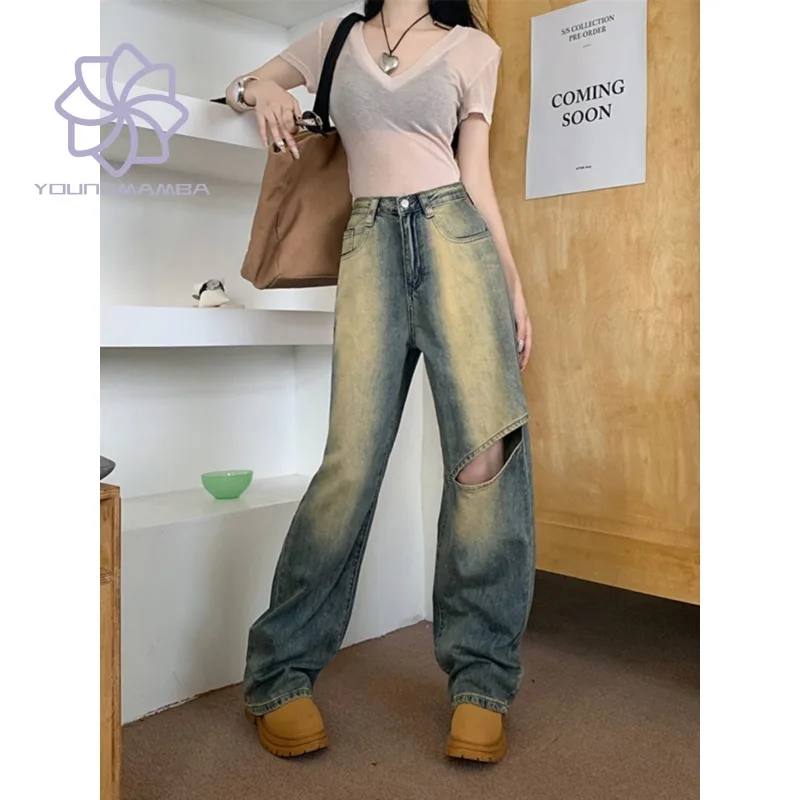 American Style Loose Wide Leg Jeans for Women Autumn 2023 New Retro High Waisted Straight Long Denim Pants Female
American Style Loose Wide Leg Jeans for Women Autumn 2023 New Retro High Waisted Straight Long Denim Pants Female