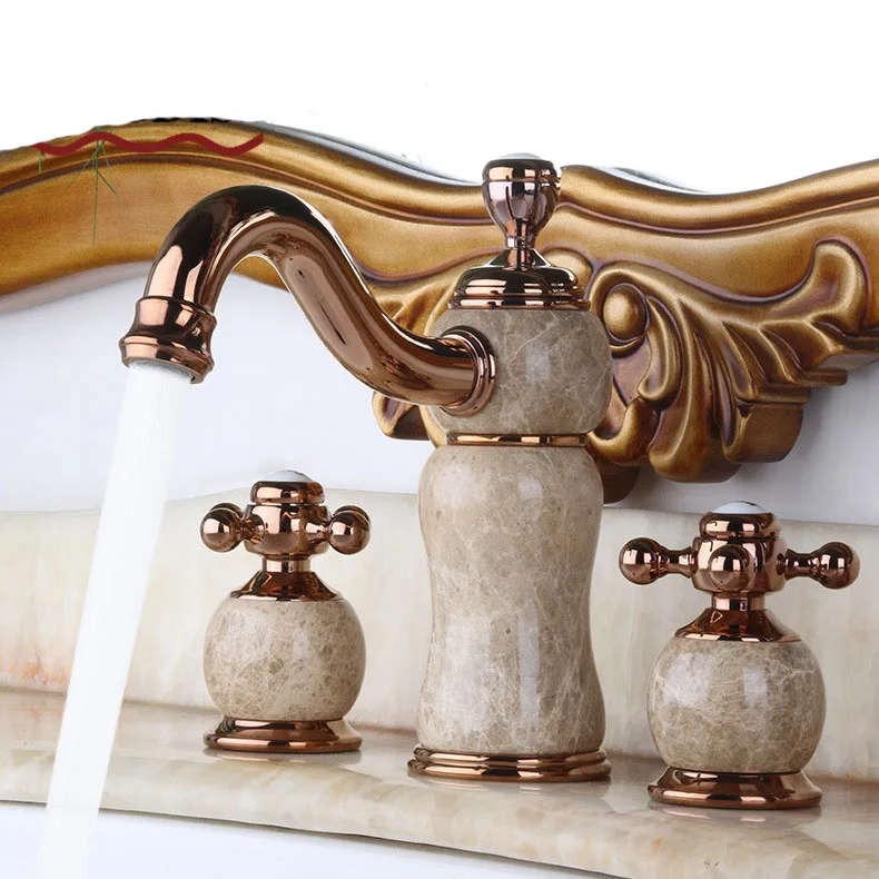 Antique Rose Gold WitJade Marble Bathroom Bathtub Basin Sink Mixer Dual Dle Dual Control Crane 8 IncHot Cold Faucet
Antique Rose Gold WitJade Marble Bathroom Bathtub Basin Sink Mixer Dual Dle Dual Control Crane 8 IncHot Cold Faucet