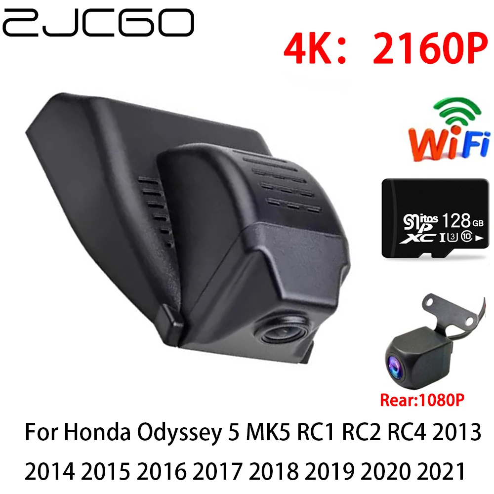 

ZJCGO 4K Car DVR Dash Cam Wifi Front Rear Camera 2 Lens 24h for Honda Odyssey 5 MK5 RC1 RC2 RC4 2013 2014 2015 2016 2017 2018