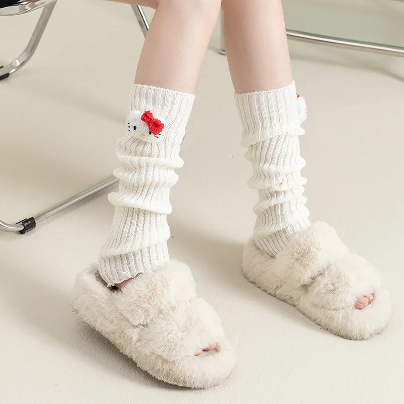 

Hello Kitty Sanrio Cinnamoroll My Melody Anime Kawaii Y2k Leg Socks Cute Cartoon Winter Girls Knitted Stockings Lolita Jk Socks