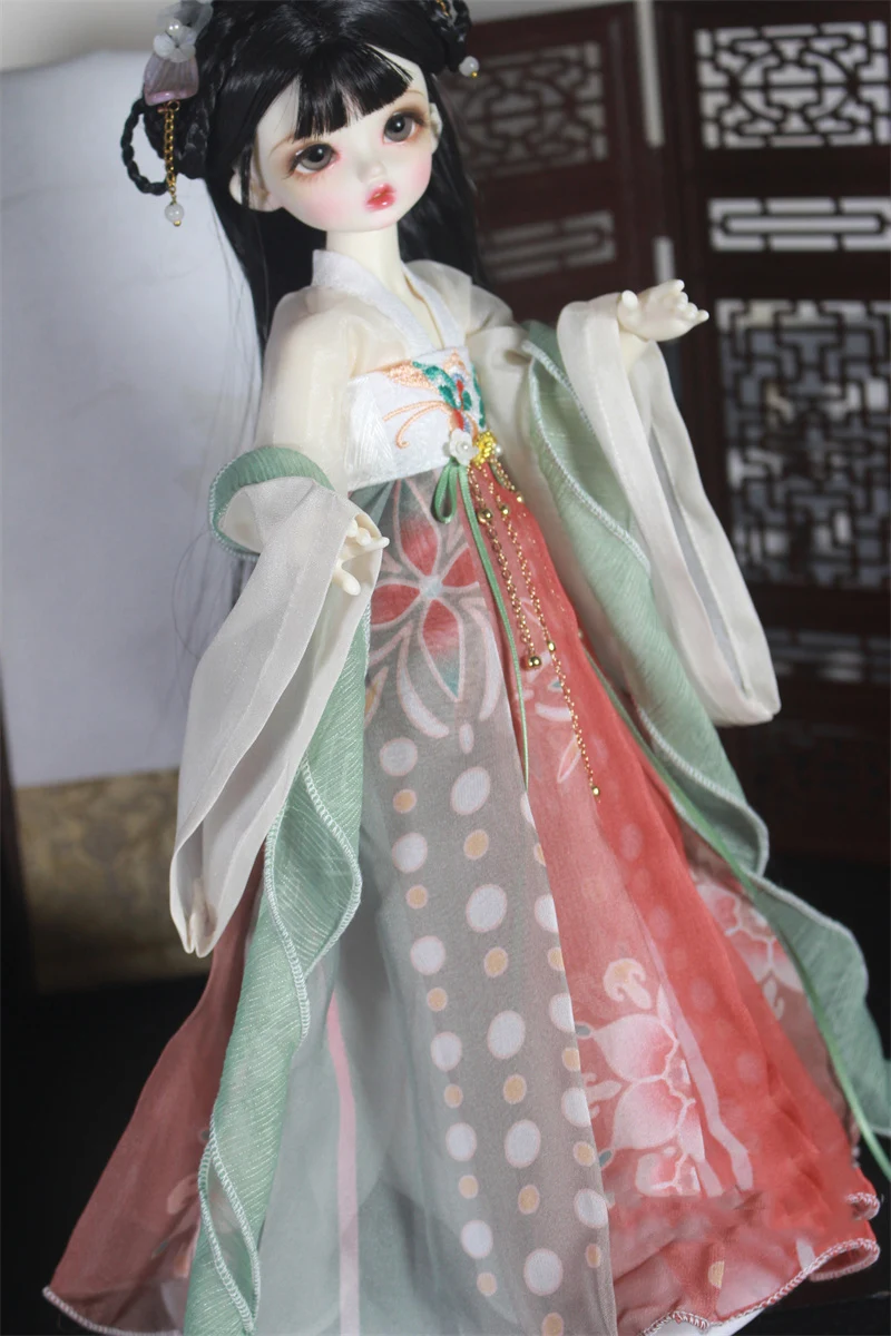 

OB27 Barbi 1/6 1/4 1/3 Ancient Costume BJD Clothes Hanfu Fairy Skirt For BJD/SD YOSD MSD SD13 Big Girl Doll Accessories A1880