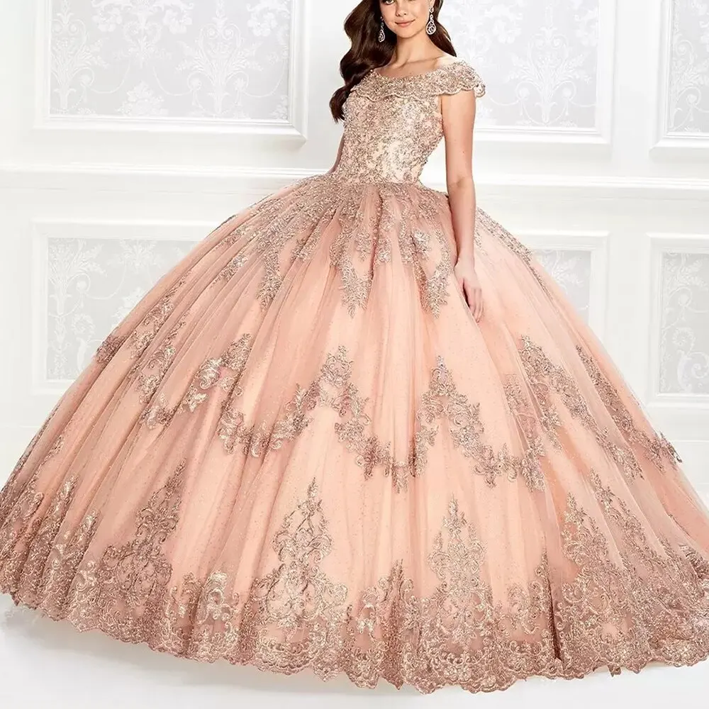 Princess Pink Quinceanera Dresses Custom Made Cap Sleeves Appliques Beading Ball Gown Vestido 15 Anos Debutante Sweet 16
Princess Pink Quinceanera Dresses Custom Made Cap Sleeves Appliques Beading Ball Gown Vestido 15 Anos Debutante Sweet 16