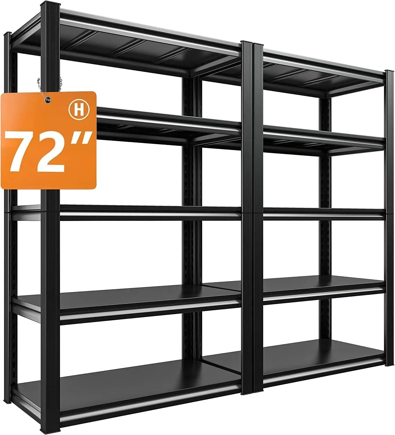72''H Garage Shelving Heavy Duty Garage Storage Shelves Load 2000 LBS Adjustable Metal Shelves for Storage 5 Tier Storage
72''H Garage Shelving Heavy Duty Garage Storage Shelves Load 2000 LBS Adjustable Metal Shelves for Storage 5 Tier Storage