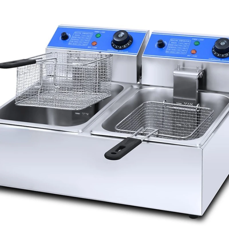Stainless Steel Gas Fries Frying Machine Chicken Potato Chips Fryer Double Tank Industrial Electric Commercial Deep Fryer
Stainless Steel Gas Fries Frying Machine Chicken Potato Chips Fryer Double Tank Industrial Electric Commercial Deep Fryer