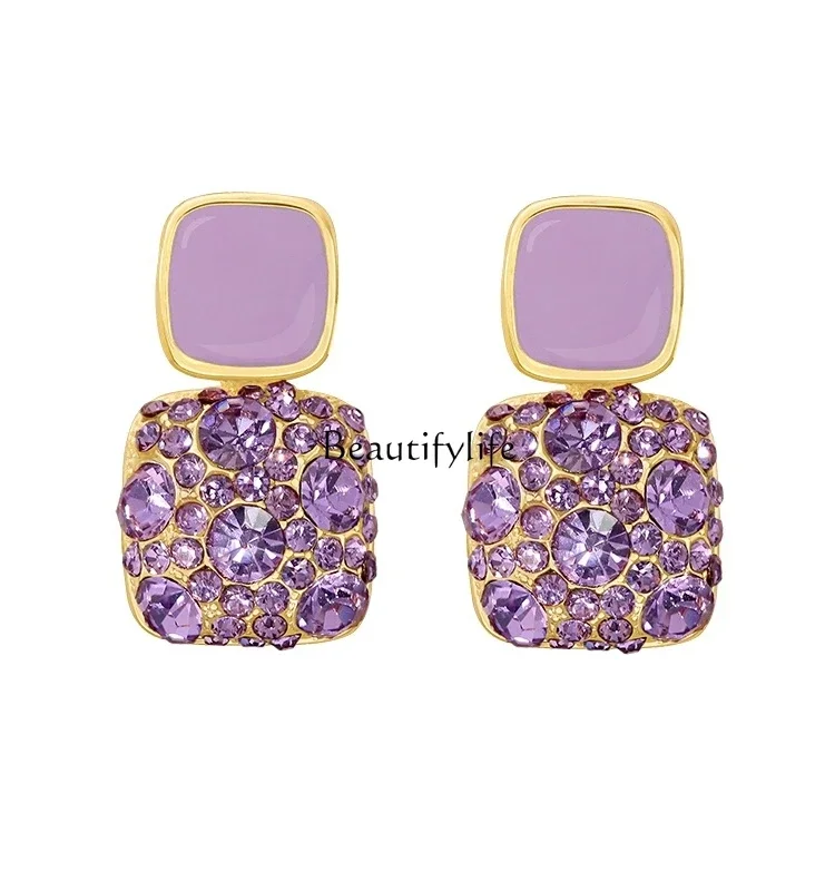 High-Grade Purple Earrings 925 Silver Stud Earrings Temperamental Minority Earrings
High-Grade Purple Earrings 925 Silver Stud Earrings Temperamental Minority Earrings