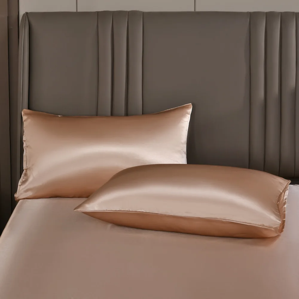 

Polyester Satin Smooth Pillowcase Champagne Bedding Pillow Cases Cover Silky Comfortable Home Decor Wholesale