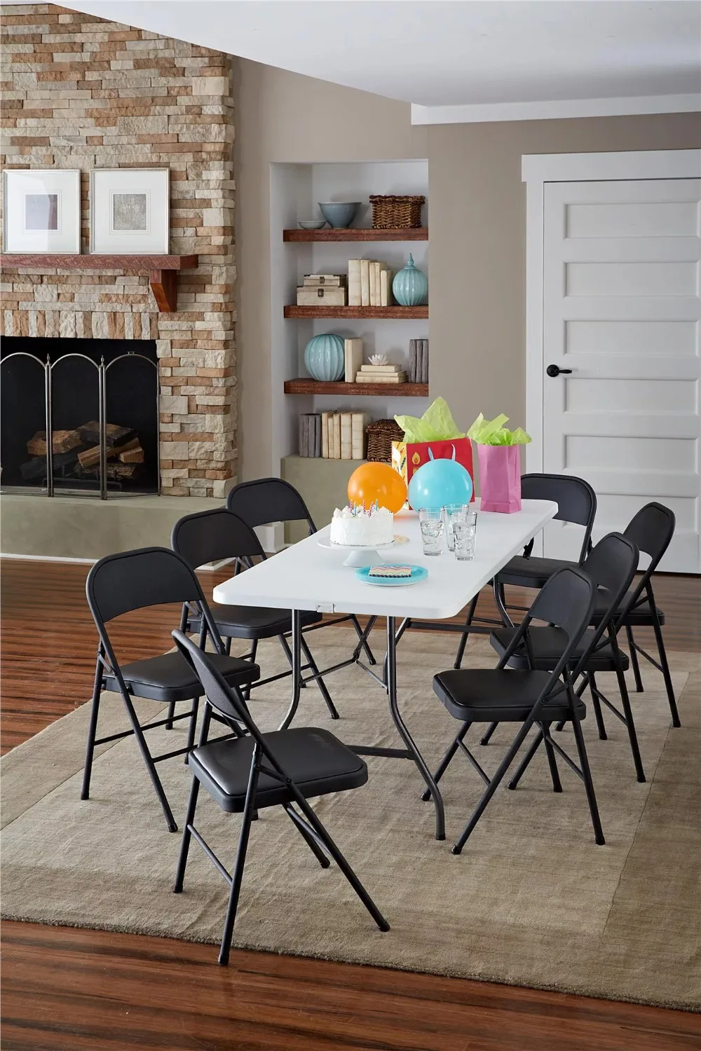 Роскошное виниловое мягкое сиденье и складное кресло с металлической спинкой, черное
Роскошное виниловое мягкое сиденье и складное кресло с металлической спинкой, черное