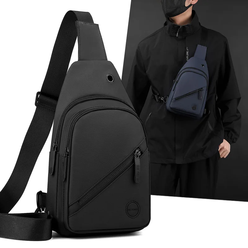 

Casual Shoulder Bag for Men Waterproof USB Male Crossbody Bag Anti-Theft Short Travel Messenger Chest Sling Designer Chest Bag