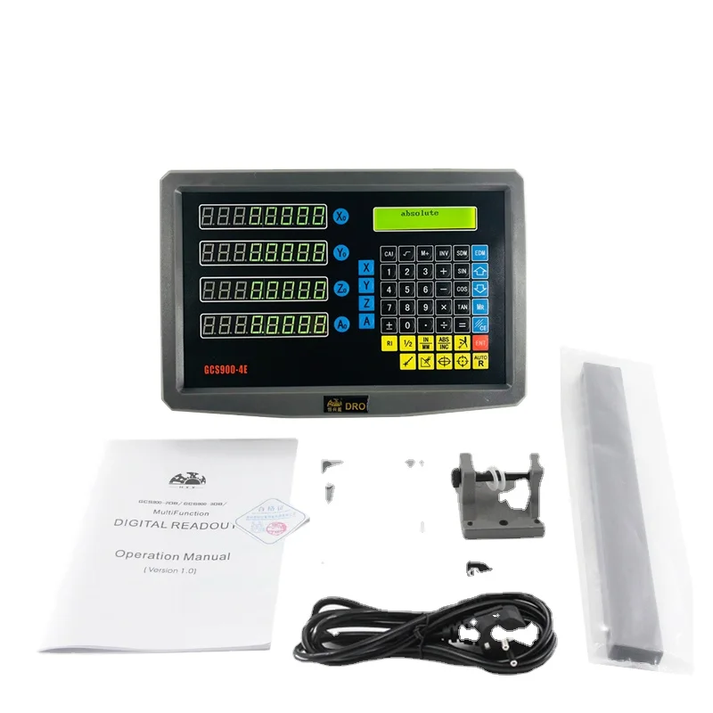 High accuracy 4 axis digital readout DRO for lathe / milling machines GCS900-4E
High accuracy 4 axis digital readout DRO for lathe / milling machines GCS900-4E