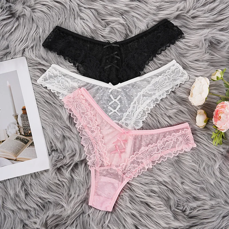 Transparent French Lace Lingerie Thongs Low Waist Cute Bow Briefs Seamless See Through Hot String Femme Sexy Underwear T Pants
Transparent French Lace Lingerie Thongs Low Waist Cute Bow Briefs Seamless See Through Hot String Femme Sexy Underwear T Pants