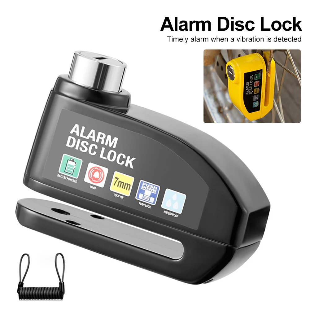 130dB Bicycle Motorcycle Brake Alarm Lock Aluminum Alloy Car Lock Motorcycle Anti-Theft Alarm System Motorcycle Accessories
130dB Bicycle Motorcycle Brake Alarm Lock Aluminum Alloy Car Lock Motorcycle Anti-Theft Alarm System Motorcycle Accessories