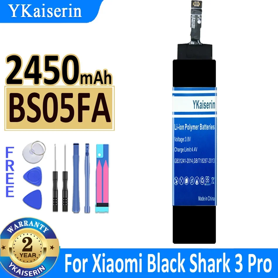 Аккумулятор ykaisin BS05FA 2450 мАч для Xiaomi Black Shark 3 Pro Shark 3Pro, сменные батареи для телефона + Инструменты
Аккумулятор ykaisin BS05FA 2450 мАч для Xiaomi Black Shark 3 Pro Shark 3Pro, сменные батареи для телефона + Инструменты