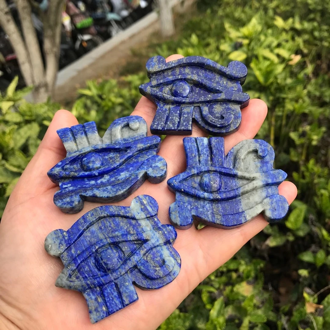 High Quality Natural Crystal Lapis Lazuli Eye Of God Gems Carved Eye Of God Reiki Healing Gift Polished Crafts Home Decoration
High Quality Natural Crystal Lapis Lazuli Eye Of God Gems Carved Eye Of God Reiki Healing Gift Polished Crafts Home Decoration