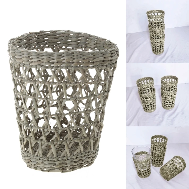Handwoven Vase Sleeve Pencil Holder Anti-Scalding Rattan Bottle Cover Mesh Grass Woven Teacup Sleeve Flower Pots Cover DropShip
Handwoven Vase Sleeve Pencil Holder Anti-Scalding Rattan Bottle Cover Mesh Grass Woven Teacup Sleeve Flower Pots Cover DropShip