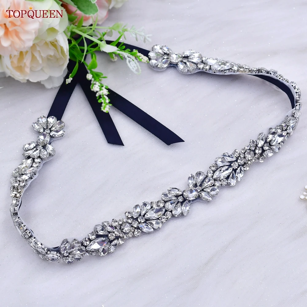 TOPQUEEN S43 Fashion Wedding Bridal Belt Ladies Party Afternoon Tea Evening Dress Accessories Silver Rhinestone Appliques
TOPQUEEN S43 Fashion Wedding Bridal Belt Ladies Party Afternoon Tea Evening Dress Accessories Silver Rhinestone Appliques