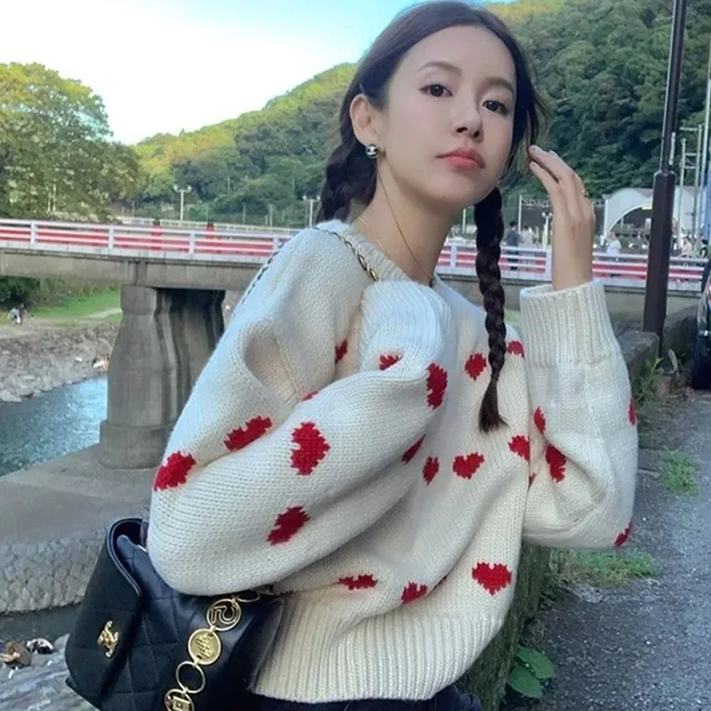 Woman Sweaters 2024 Spring New Casual Sweet Long Sleeve O-neck Loose Pullovers Female Autumn Winter Love Embroidery Knit Jumpers
Woman Sweaters 2024 Spring New Casual Sweet Long Sleeve O-neck Loose Pullovers Female Autumn Winter Love Embroidery Knit Jumpers