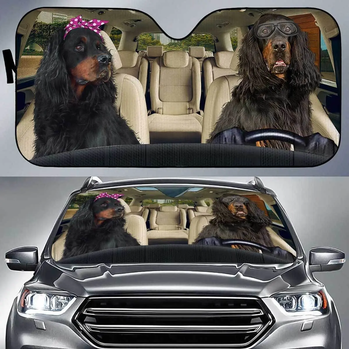 Gordon Setter Dogs Couple Driving Left Handed Car Sunshade Auto Parts UV Protection Gordon Setter Auto Sunshade
Gordon Setter Dogs Couple Driving Left Handed Car Sunshade Auto Parts UV Protection Gordon Setter Auto Sunshade