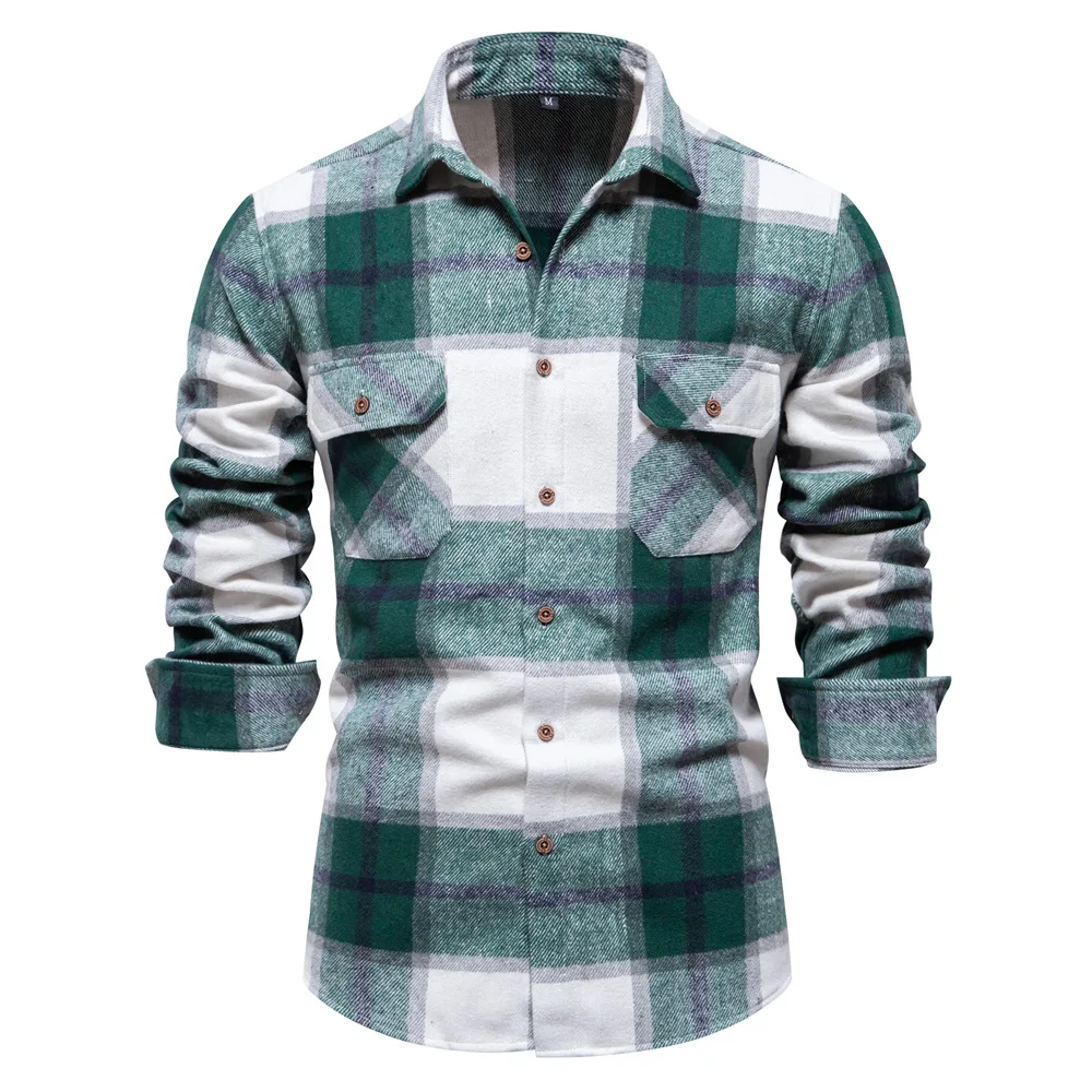 Autumn and Winter Thicken Plaid Shirt for Men Over Jacket Men Casual Classic Double Pockets Mens Shirts Men Clothing
Autumn and Winter Thicken Plaid Shirt for Men Over Jacket Men Casual Classic Double Pockets Mens Shirts Men Clothing