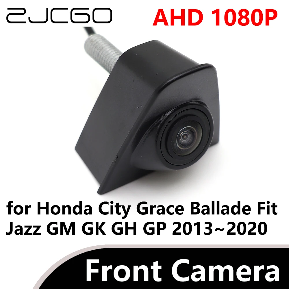 

ZJCGO AHD 1080P CVBS 480P 170° Car Parking LOGO Front View Camera for Honda City Grace Ballade Fit Jazz GM GK GH GP 2013~2020