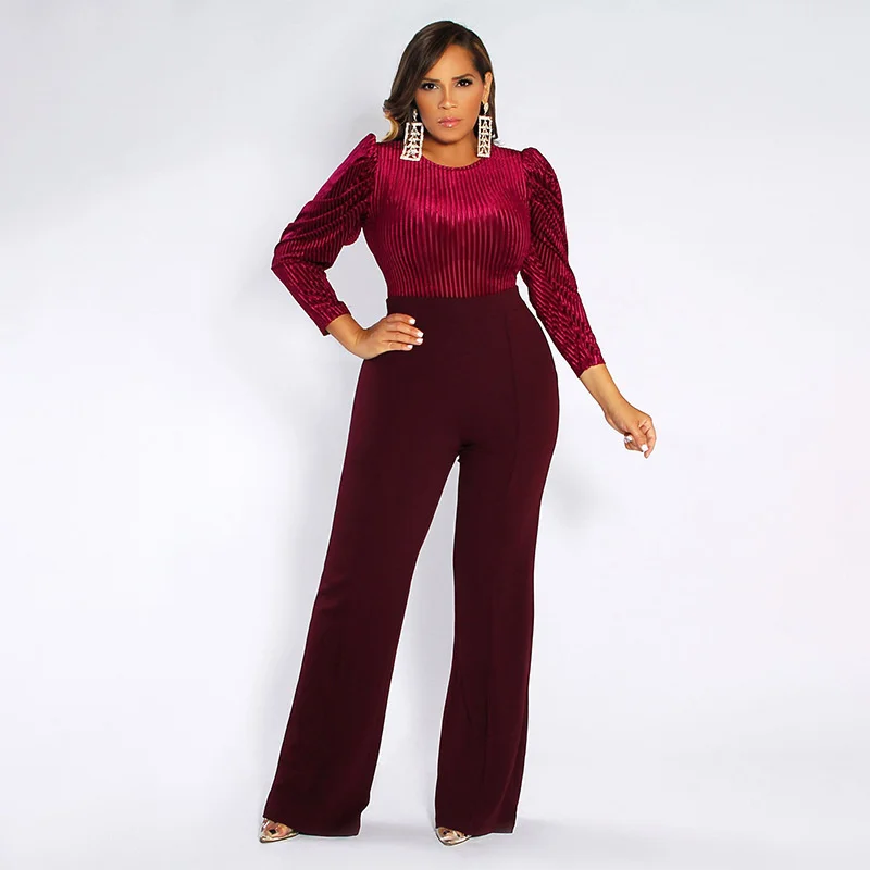 Elegant Woman Jumpsuit New Fashion Temperament Bubble Sleeve Slim Pants Suit Elegant Long Jumpsuits Casual Female Clothes
Elegant Woman Jumpsuit New Fashion Temperament Bubble Sleeve Slim Pants Suit Elegant Long Jumpsuits Casual Female Clothes