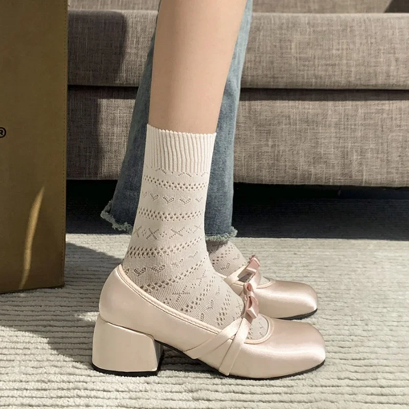 Pink French Chunky Heel Women's 2023 New Summer Shallow Mouth Ballet Round Head Single Shoe
Pink French Chunky Heel Women's 2023 New Summer Shallow Mouth Ballet Round Head Single Shoe