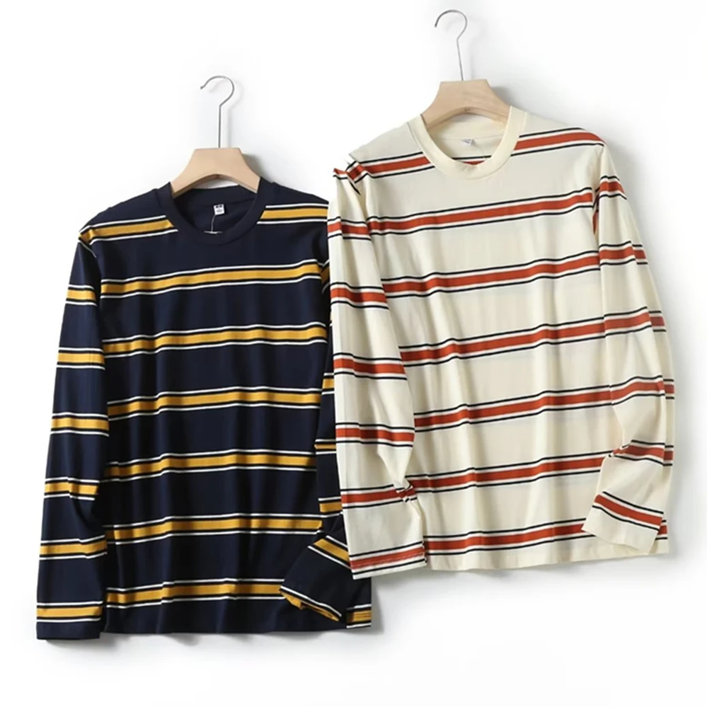 Jenny&Dave Japanese Couple Same Style Round Neck Striped Basic T-shirt Boyfriend Style Loose Cotton Tops S-XL
Jenny&Dave Japanese Couple Same Style Round Neck Striped Basic T-shirt Boyfriend Style Loose Cotton Tops S-XL