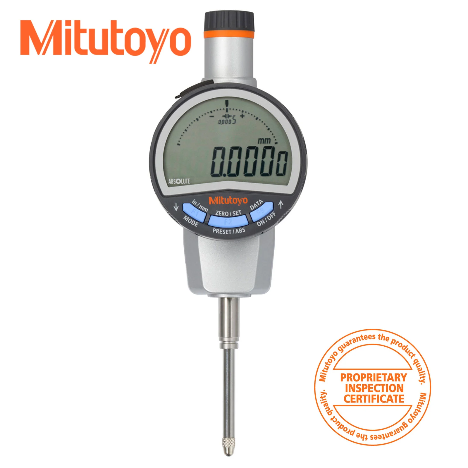 

Mitutoyo ABSOLUTE Digital Indicator 543-721B ( 543-471В ) ID-C Inch / Metric , 0-25mm, 0.01mm/0.001mm Flat Back Plate