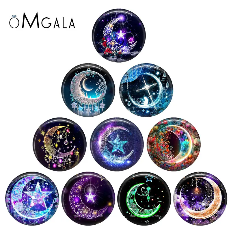 New Night Crescent Moon Style Stars 10pcs 12mm/18mm/20mm/25mm Round Photo glass cabochon demo flat back Making findings
New Night Crescent Moon Style Stars 10pcs 12mm/18mm/20mm/25mm Round Photo glass cabochon demo flat back Making findings